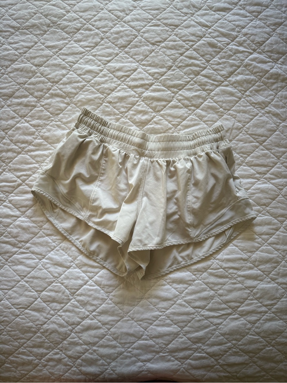 lululemon athletica Women's Light Cream Athletic Shorts